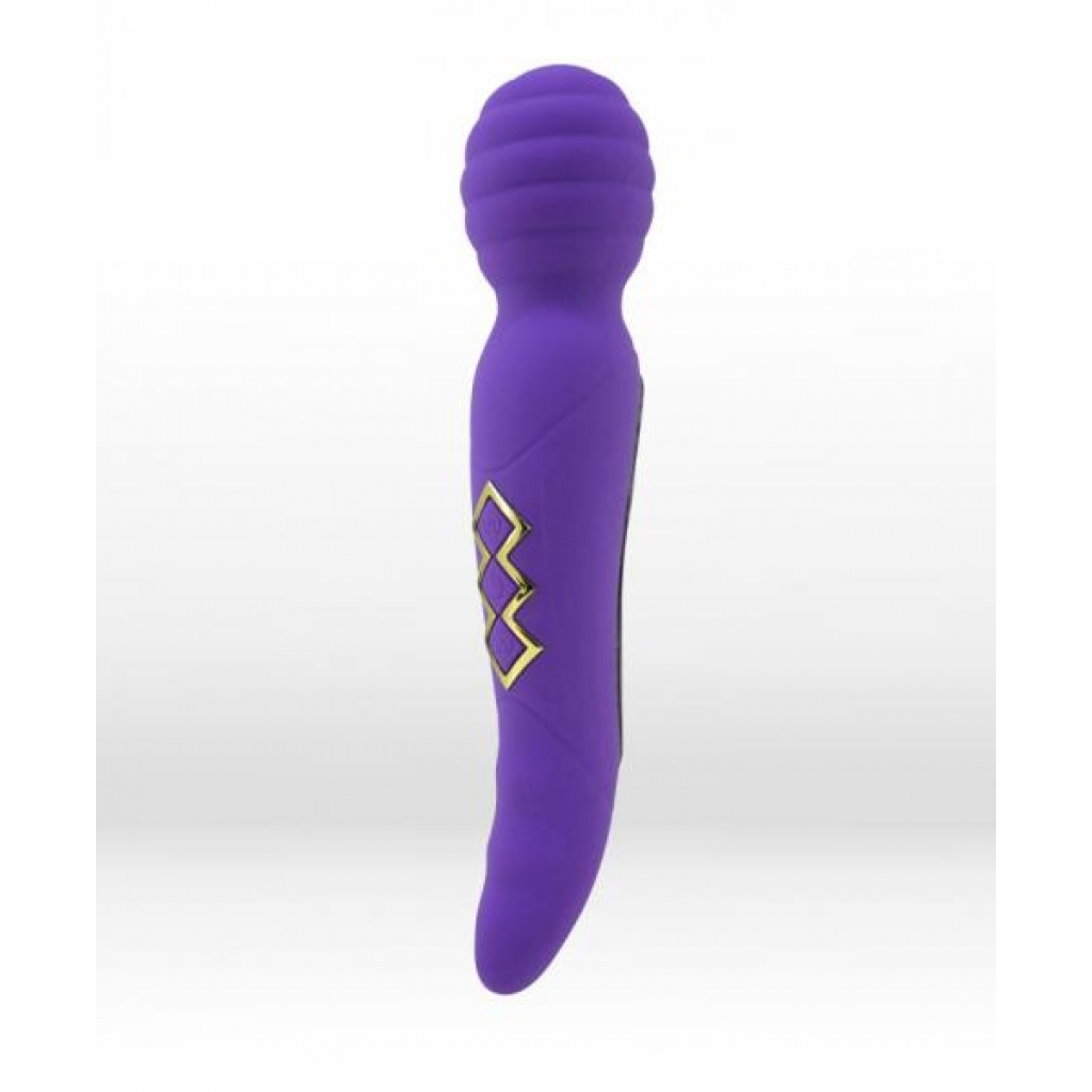 Twisty Dual Vibrating Wand - Neon Purple