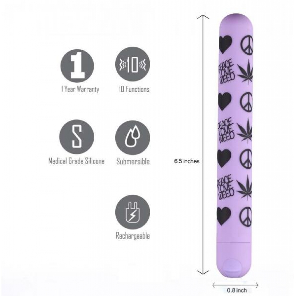 Unity 420 Long Rechargeable Bullet Vibrator - Violet Personal Massager