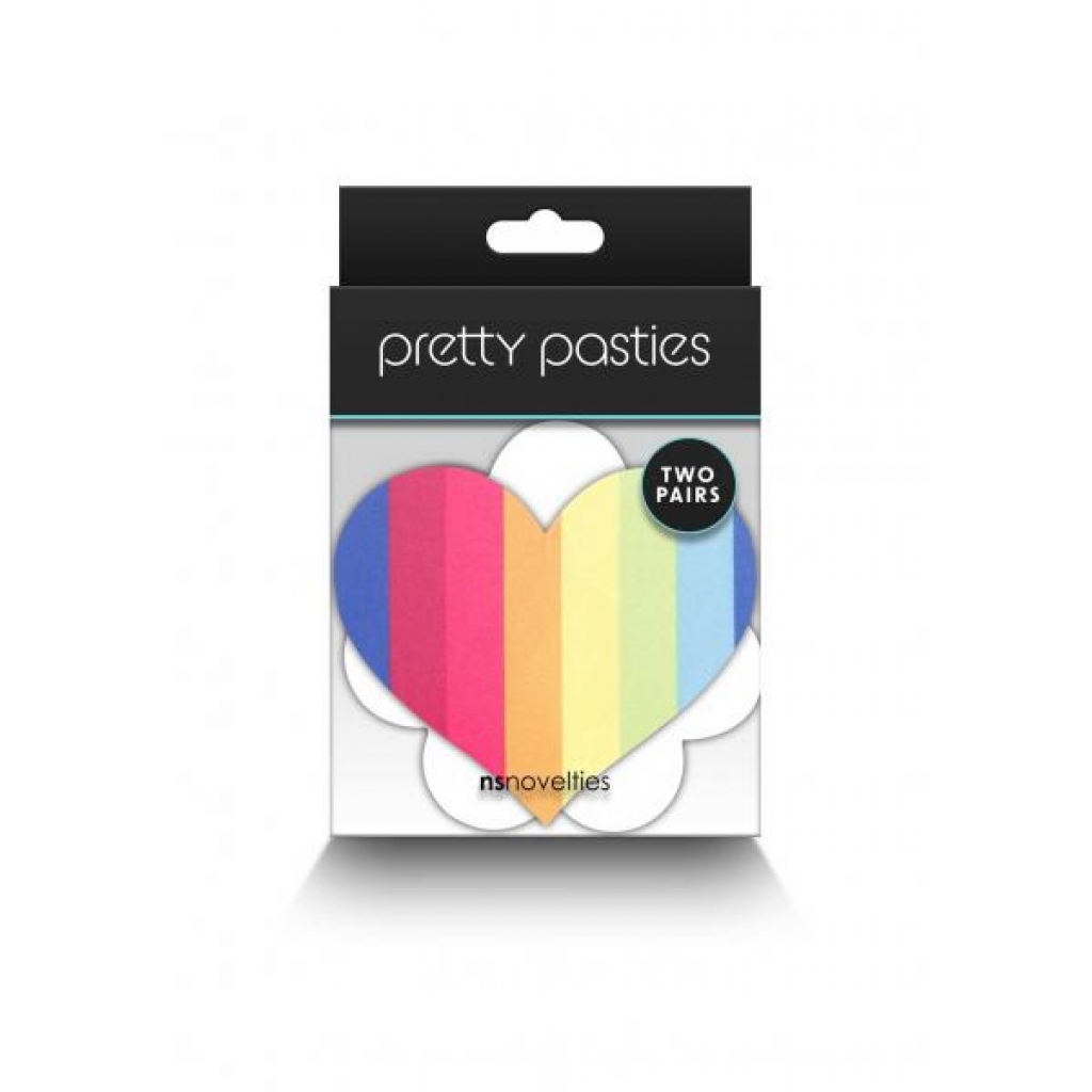 Pretty Pasties Pride Heart & Flower Rainbow - 2 Pair