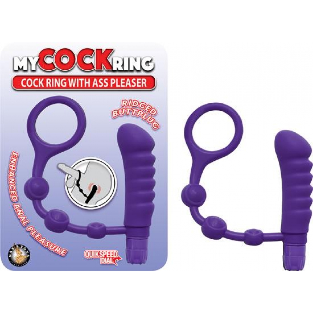 My Cockring with Ass Pleaser - Purple