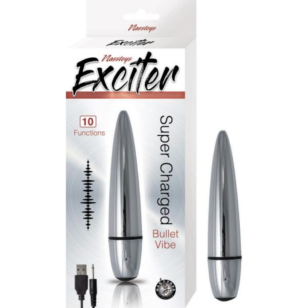 Exciter Bullet Vibrator – Compact Pleasure in Silver