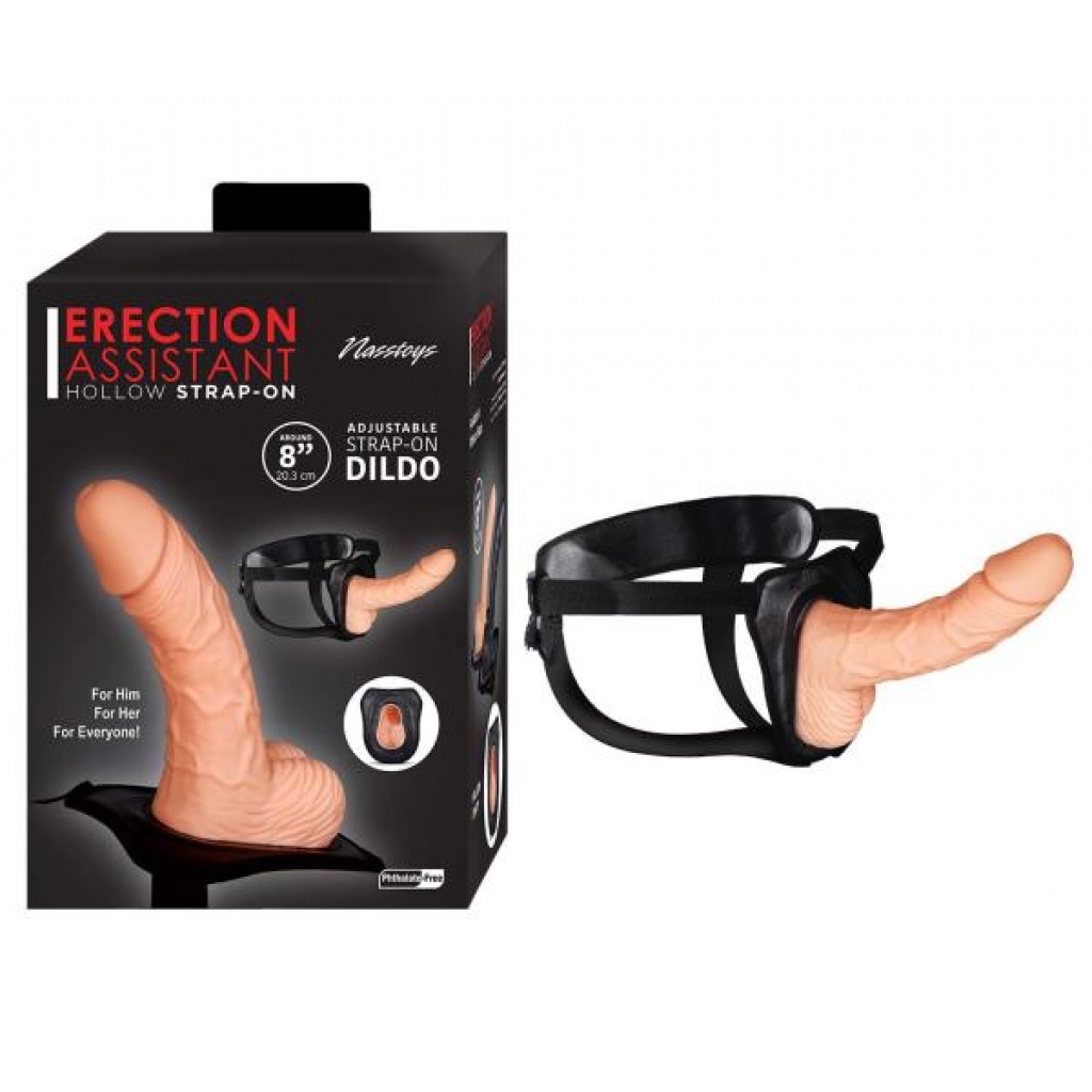 Erection Assistant Hollow Strap-On - 8 Inch White