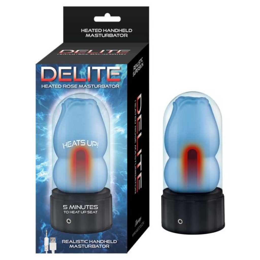 Delite Heated Rose Masturbator - Blue