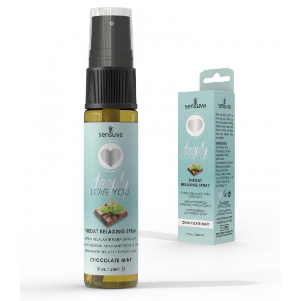 Deeply Love You Throat Spray Relaxing Chocolate Mint 1 Fl Oz - Sensuva