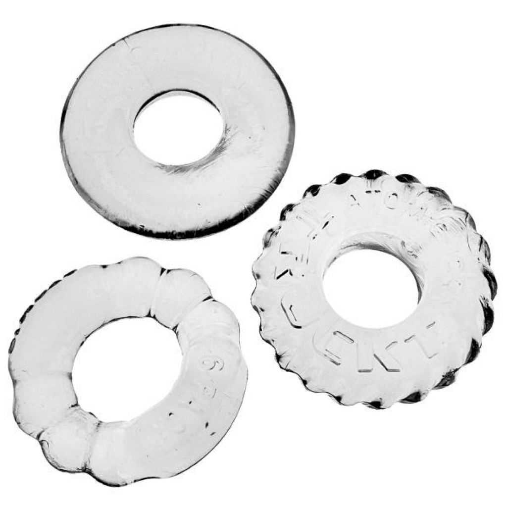 Bonemaker 3-Pack Clear Cockring Set