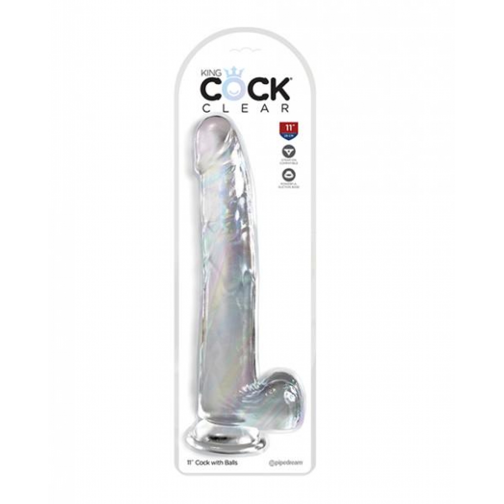 King Cock Clear 11 Inch with Balls