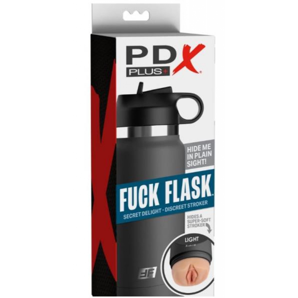 Pdx Plus Fuck Flask - Discreet Stroker in Grey Bottle