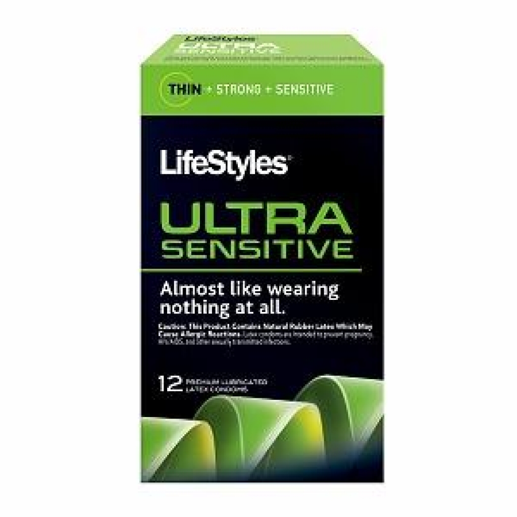 Lifestyles Ultra Sensitive - 12 Pack Latex Condoms