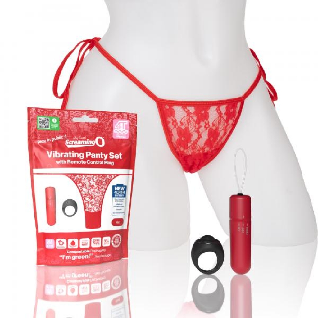 Screaming O My Secret 4T Panty Vibe - Red