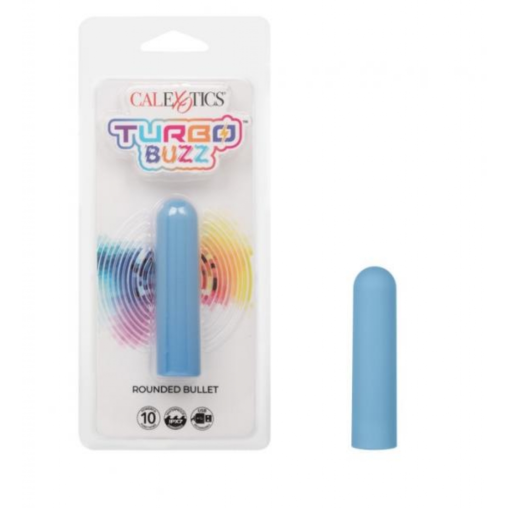 Turbo Buzz Rounded Bullet Vibrator - Blue