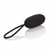 Silicone Remote Controlled Rechargeable Egg Vibrator - Black