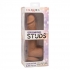 Dual Density Silicone Stud - 6.25 Inches Brown Dildo