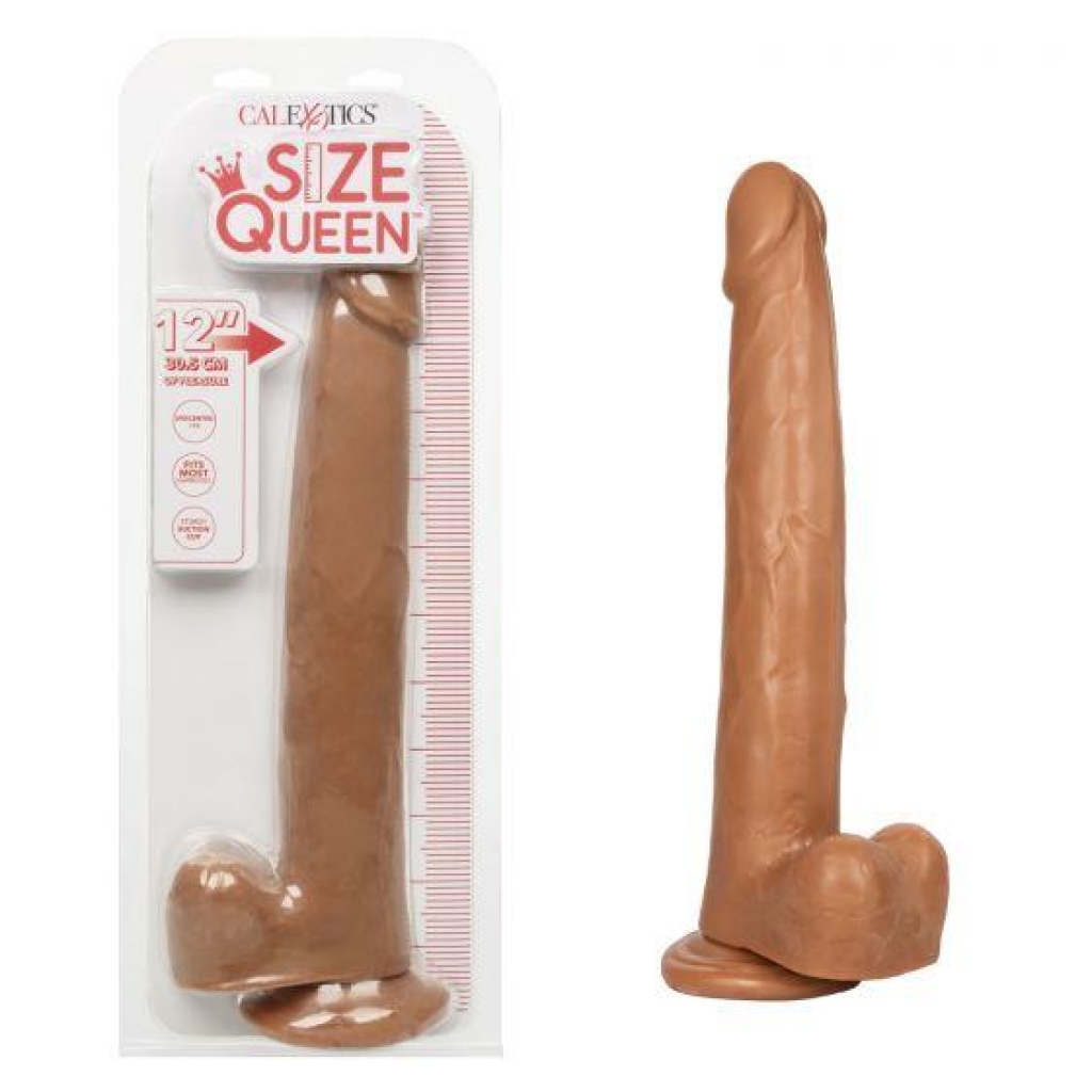 Size Queen 12in Brown Dildo