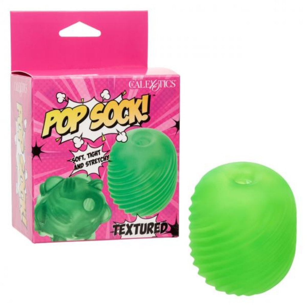 Pop Sock! Textured Green - Versatile Reversible Stroker