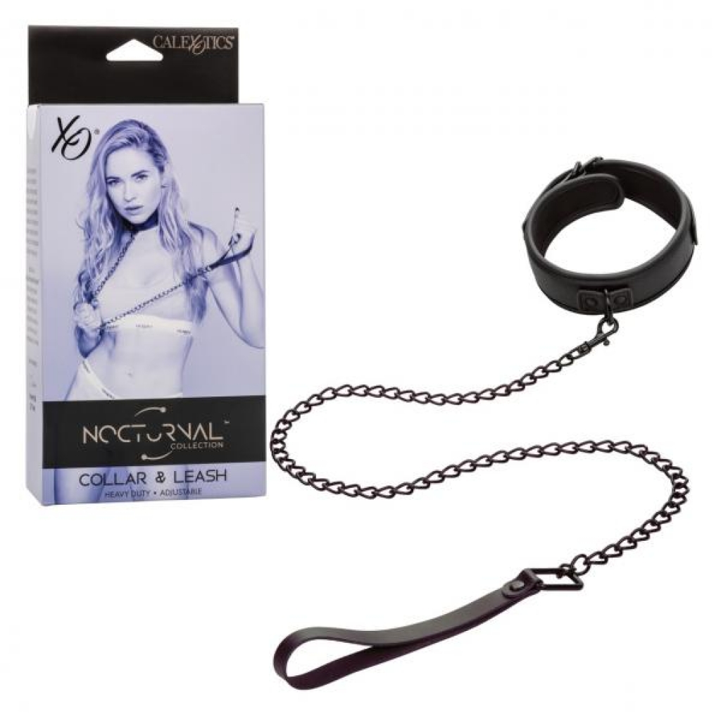 Nocturnal Collection Adjustable Collar & Leash - Elegant Control