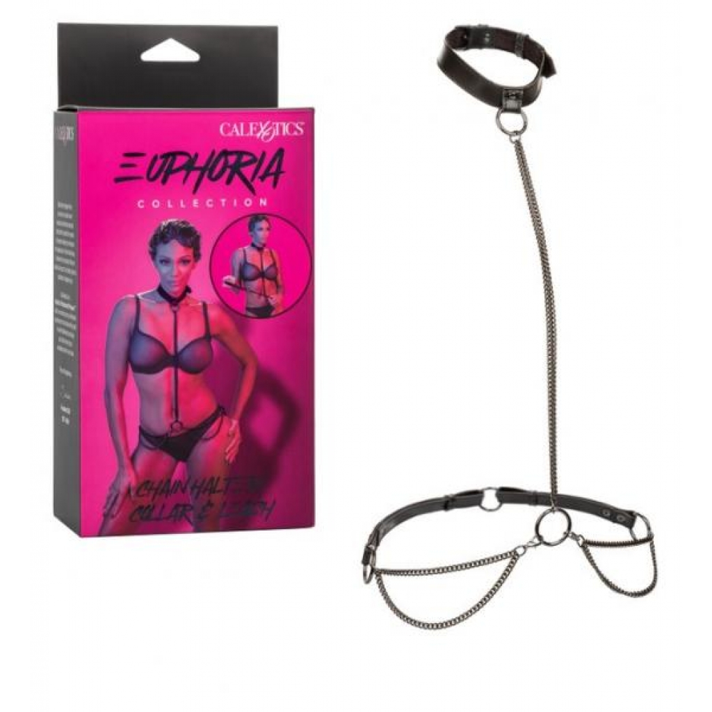 Euphoria Chain Halter Collar & Leash - California Exotic Novelties