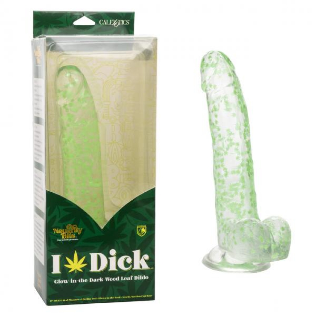 Naughty Bits I Leaf Dick - Glow in the Dark Weed Leaf Dildo