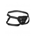 Velvet & Velcro Adjustable Harness With O-ring - Black