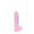 Real Cock 6in Realistic Dildo W/ Balls Pink