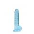 7-Inch Realrock Realistic Dildo with Balls - Blue Delight