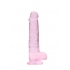 Real Cock - 8in Realistic Dildo with Balls - Pink