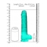 Realrock 9-Inch Realistic Dildo with Suction Cup – Turquoise