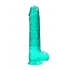 Realrock 9-Inch Realistic Dildo with Suction Cup – Turquoise