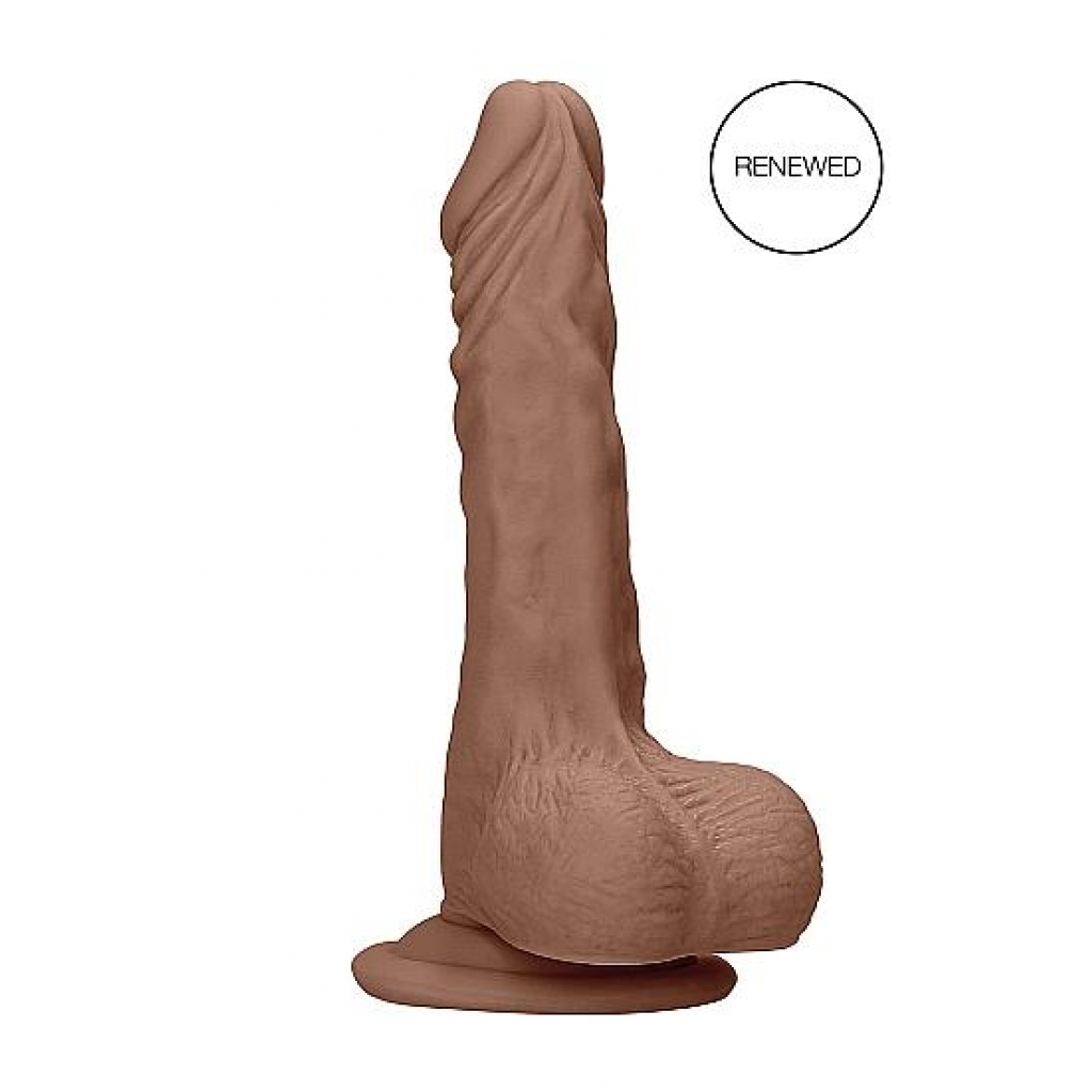 Realrock 8-Inch Medium Skin Tone Dong with Testicles