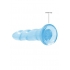 Realrock Non-Realistic Dildo with Suction Cup: 7-Inch Blue