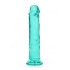 Realrock Straight Realistic 7-Inch Dildo - Turquoise