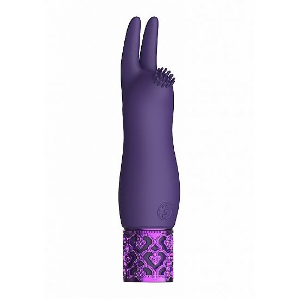 Royal Gems Elegance Purple Rechargeable Silicone Bullet - Multi-Function Vibe