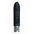 Royal Gems Dazzling Black Rechargeable Silicone Bullet - Elegant Stimulation