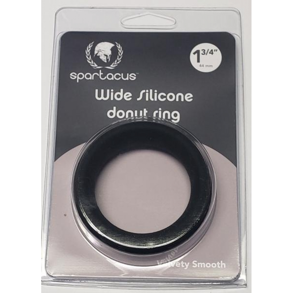 1.75-Inch Wide Silicone Donut Ring - Black