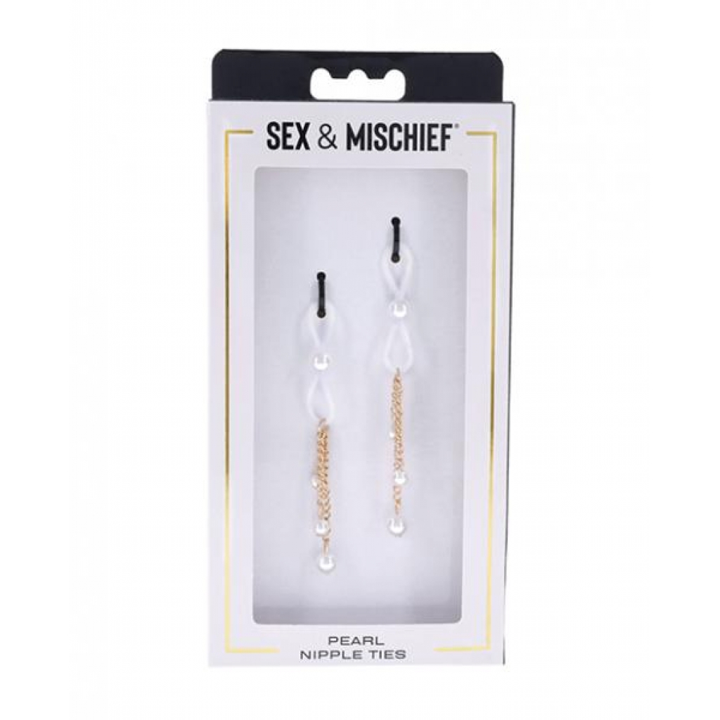 Sex & Mischief Pearl Nipple Ties