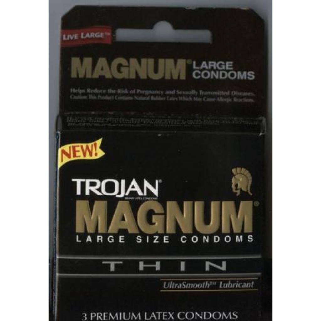 Trojan Magnum Thin 3 Pack - Comfortable Protection