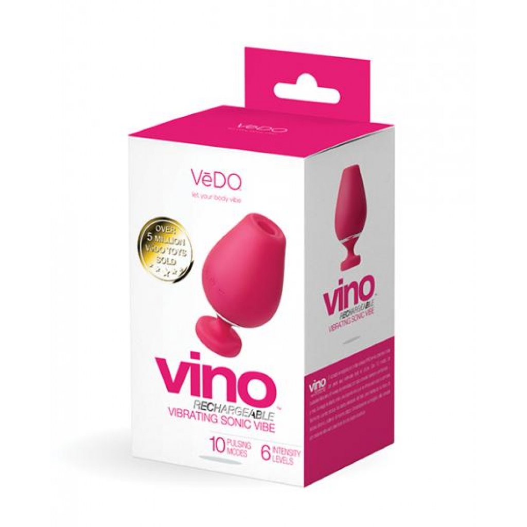 Vedo Vino Vibrating Sonic Vibe - Sleek and Powerful Pink