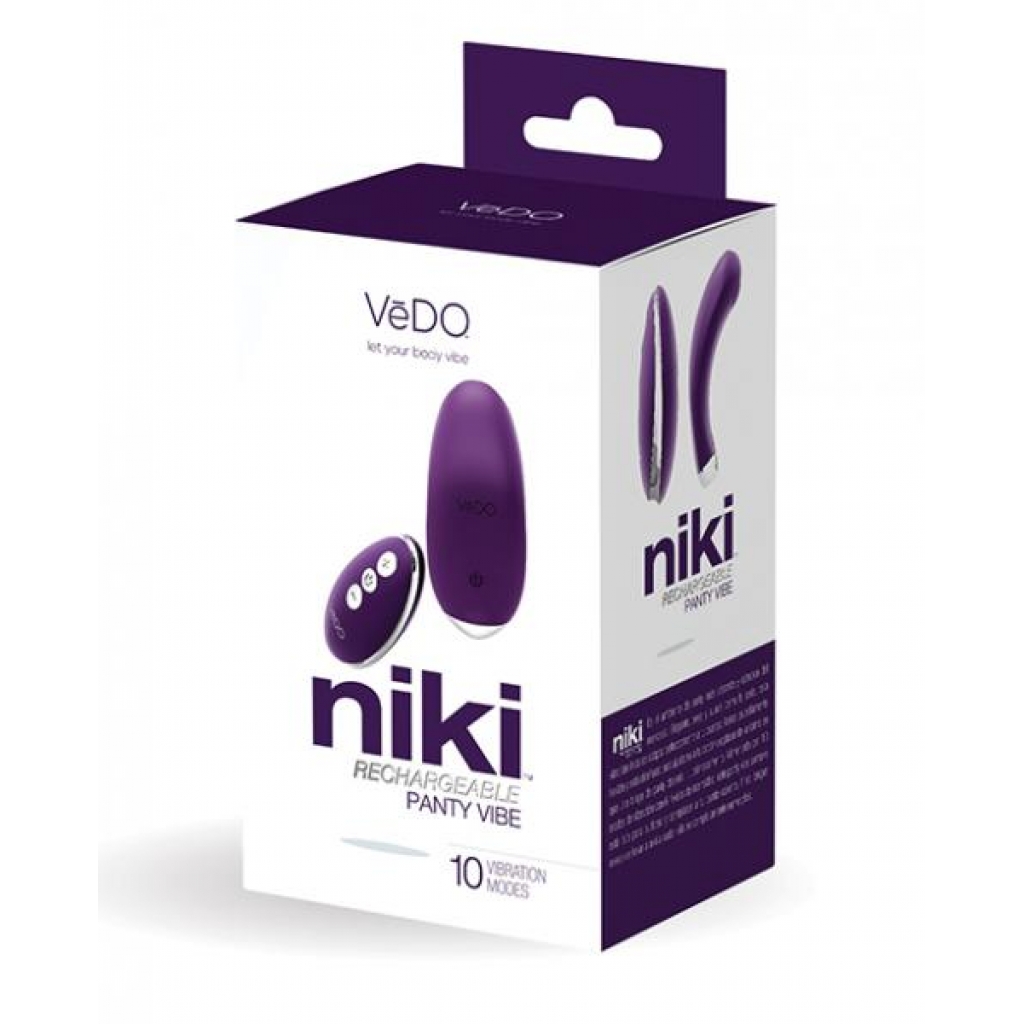 Vedo Niki Rechargeable Deep Purple Panty Vibe