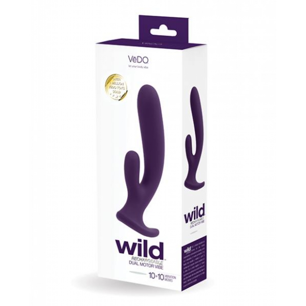 Vedo Wild Rechargeable Dual Vibe - Purple