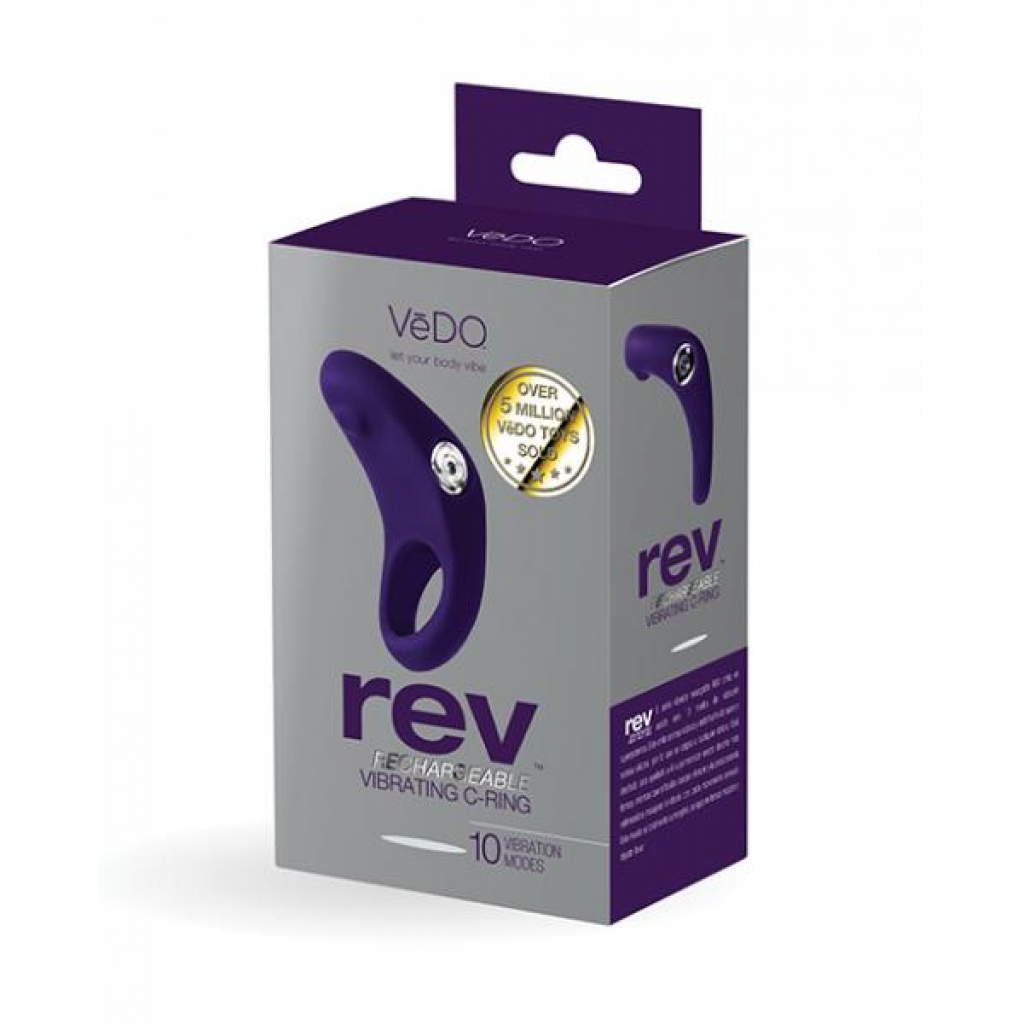 Vedo Rev Rechargeable C-ring Vibrating Purple