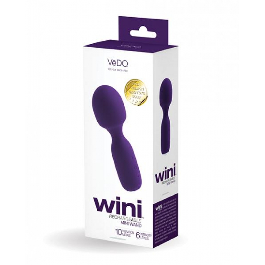 Vedo Wini Rechargeable Mini Wand - Deep Purple Delight