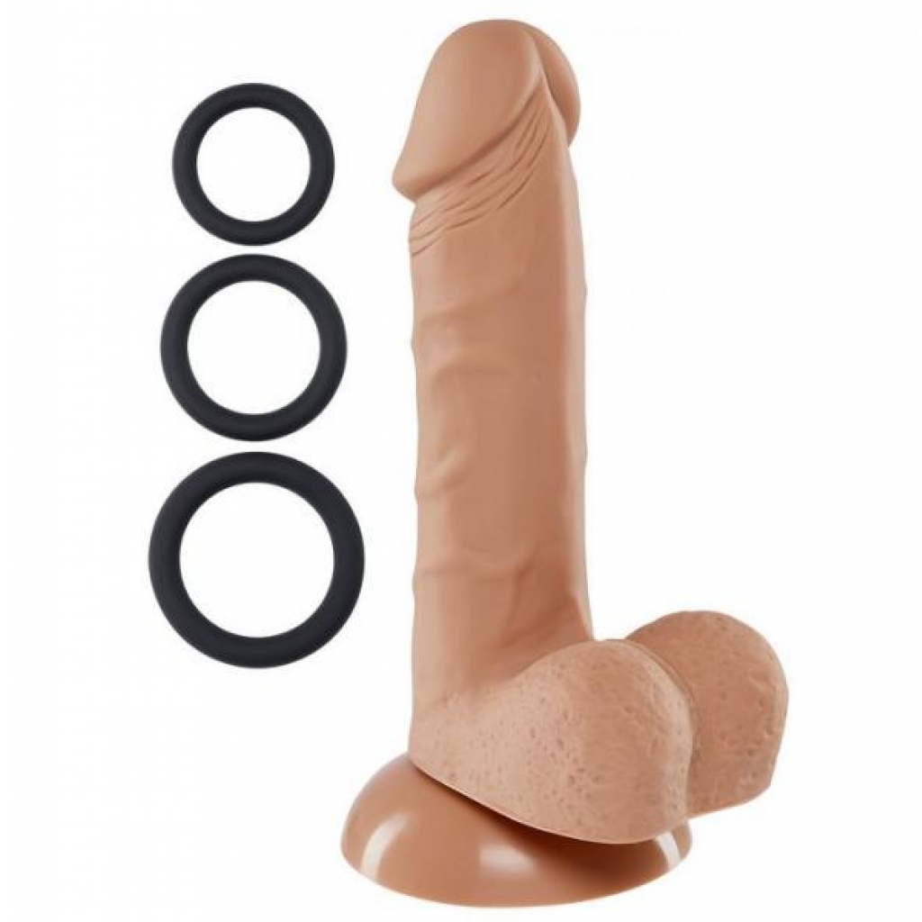 Pro Sensual Premium Silicone Dong with Cock Rings