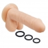 Pro Sensual Premium Silicone Dong with C-Rings - Beige