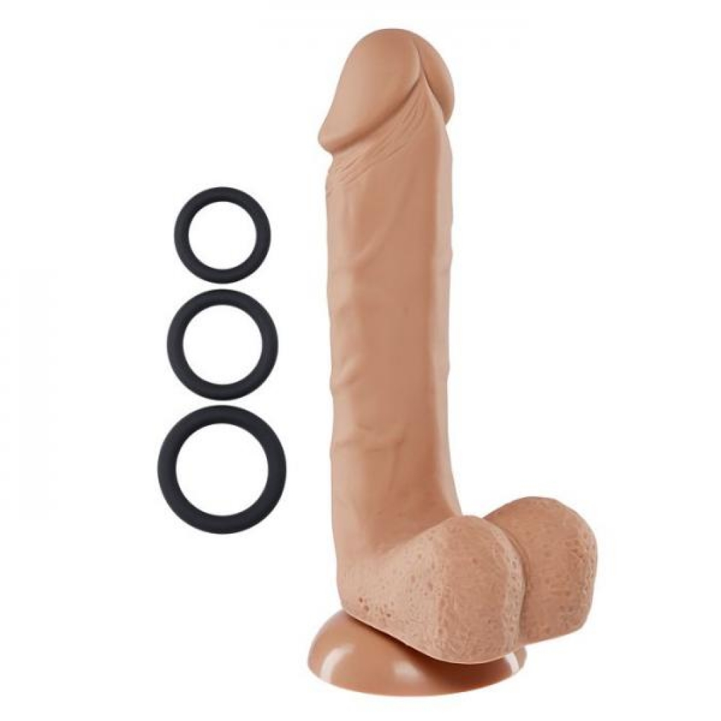 Pro Sensual Premium Silicone Dong - 8 Inch with 3 C-Rings