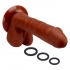 Pro Sensual Premium Silicone Dong - Brown, 8 Inches with 3 C-Rings