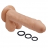 Pro Sensual Premium Silicone Dong - Tan - 9 Inches with 3 C-Rings