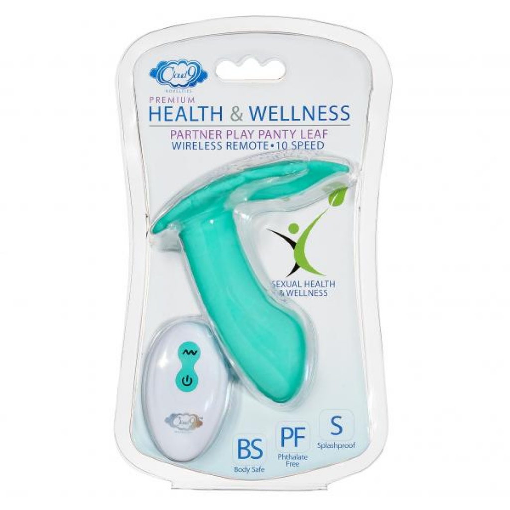 Cloud 9 Health & Wellness Wireless Remote Control Panty Leaf Vibe - Teal