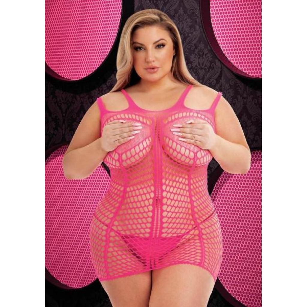 Lapdance Shredded Mini Dress - Hot Pink Q/S