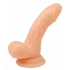 Silicone Curvy Suction Cup Dildo - 4 inches Beige