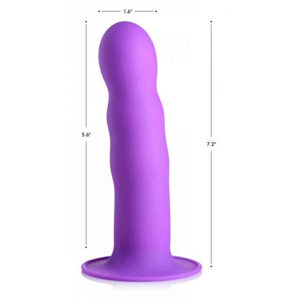 Squeeze-It Silexpan Phallic Dildo - Purple