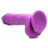 Indulgent 8.25-Inch Realistic Dildo with Suction Cup - Purple